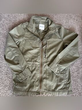 Madewell Olive Utility Jacket with Front Zip Large